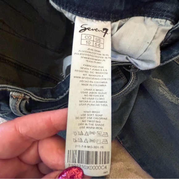 Seven7 blue women's jeans push-up Size 6 - Picture 6 of 8